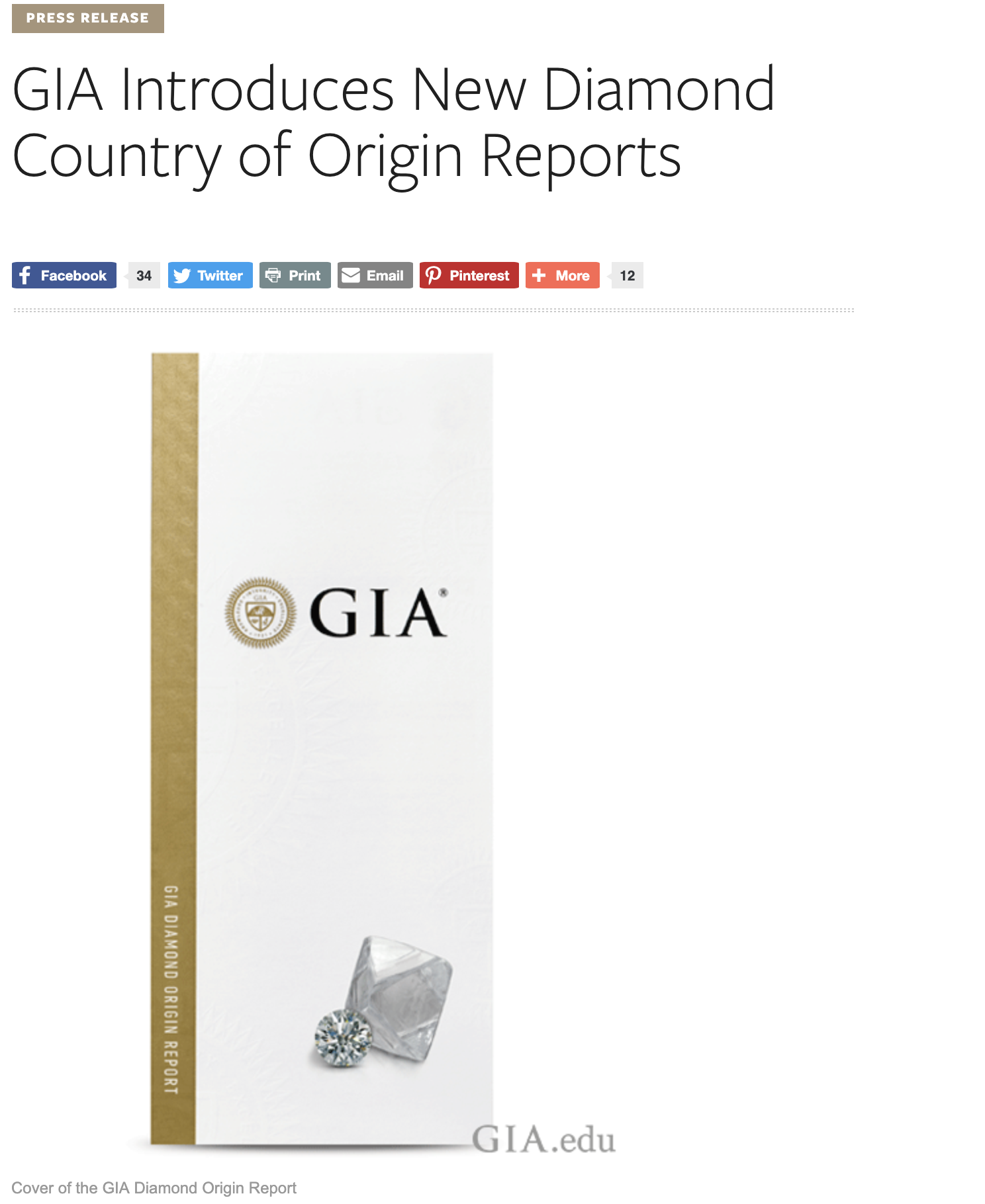 ついに登場｜ダイヤモンドの産地レポートがGIAから出ました