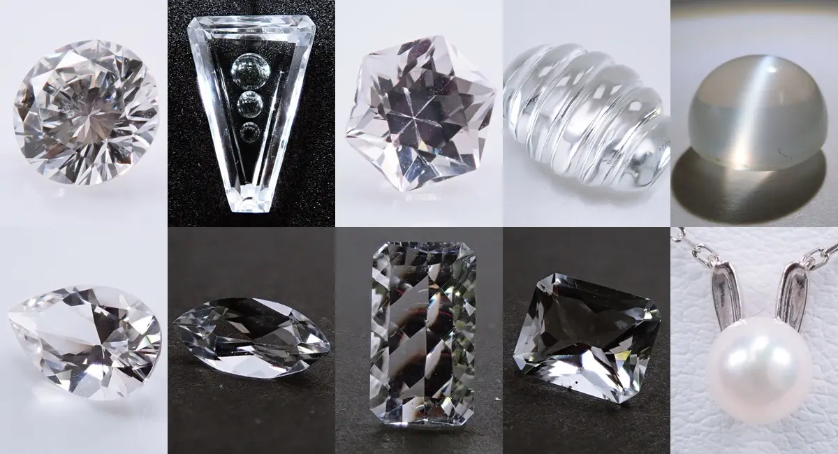 白色やカラーレスの宝石10種｜ダイヤモンド、ムーンストーン、真珠など