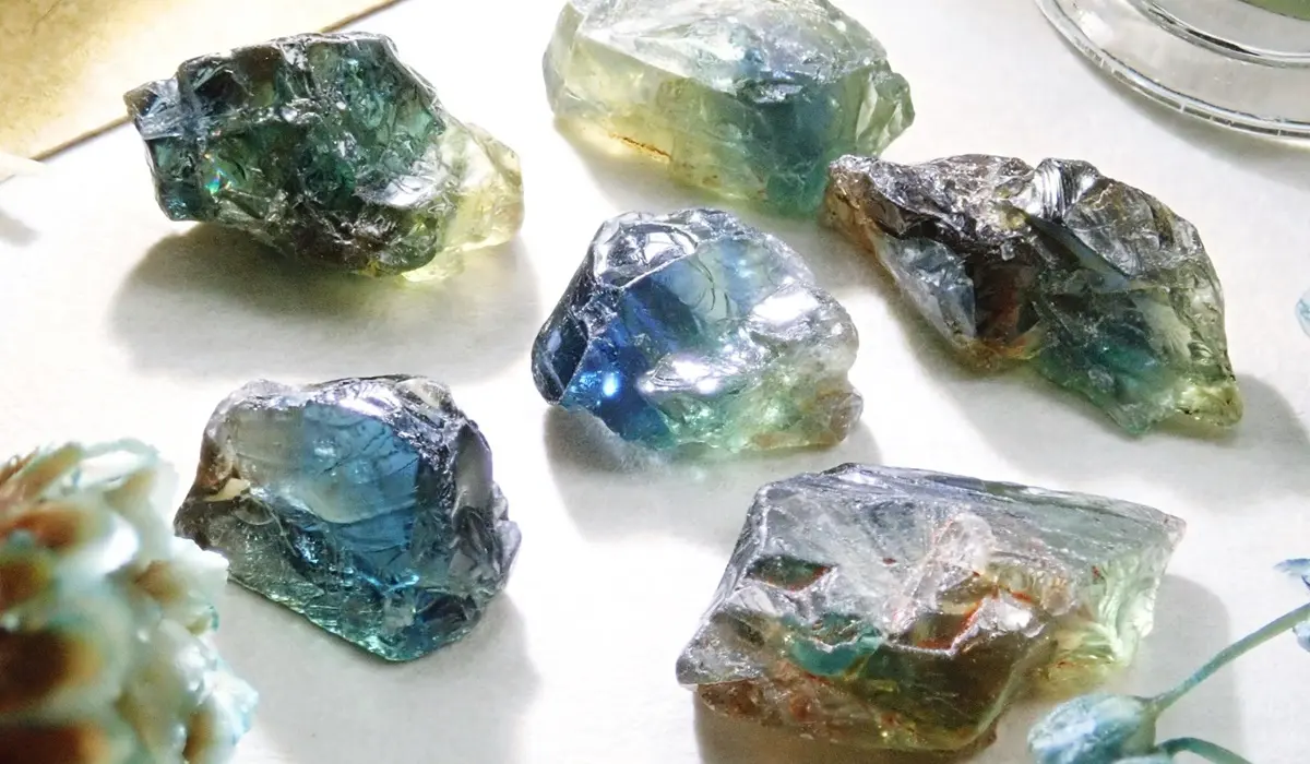 サファイヤ原石？ 約2071g と言う事で購入 鑑定もしていません