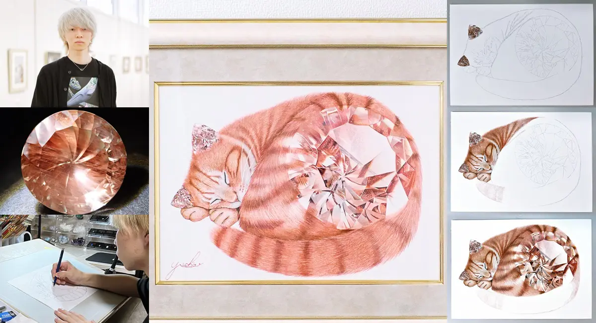 色鉛筆画　原画　一点物【truthe and truce 真実と休戦】 話題の色鉛筆画家、安部祐一朗氏✕KARATZコラボイラストが出来るまで