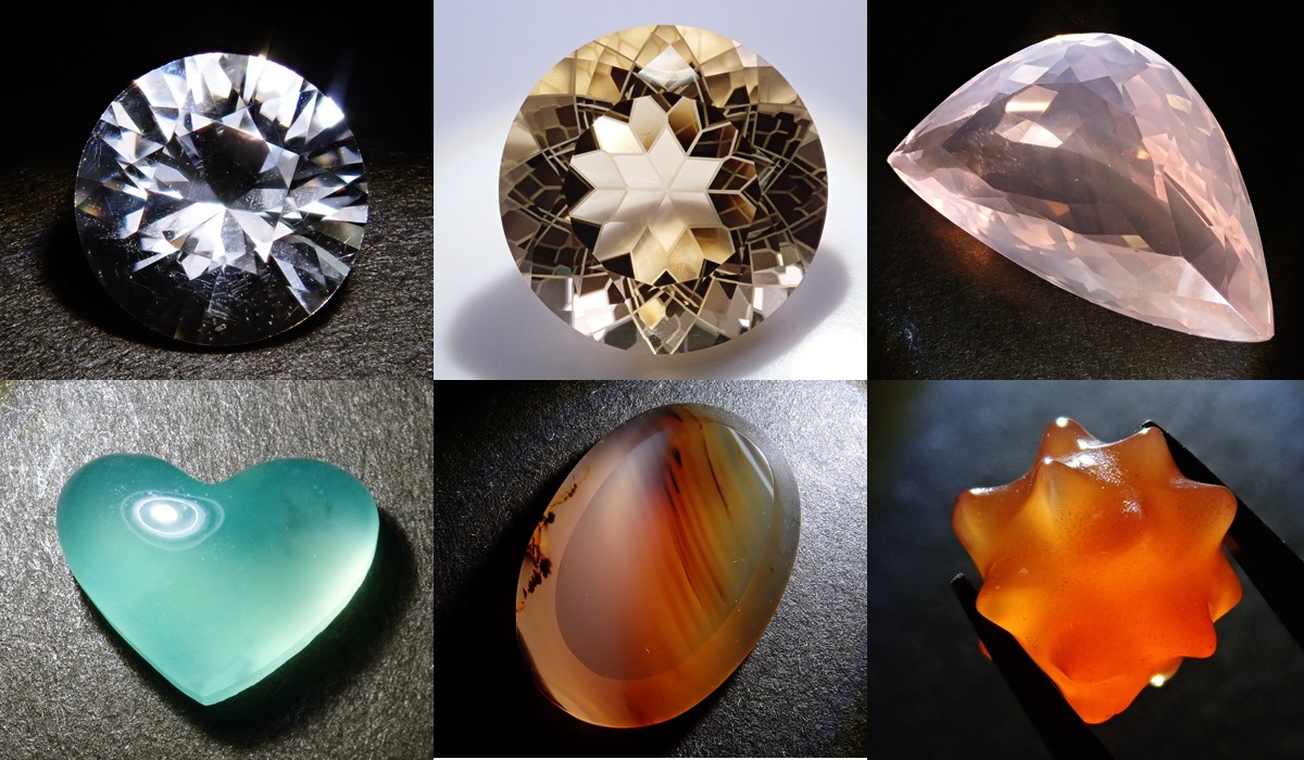 クォーツ　カルセドニー　クリソプレーズ　カーネリアン　アゲート　ルース