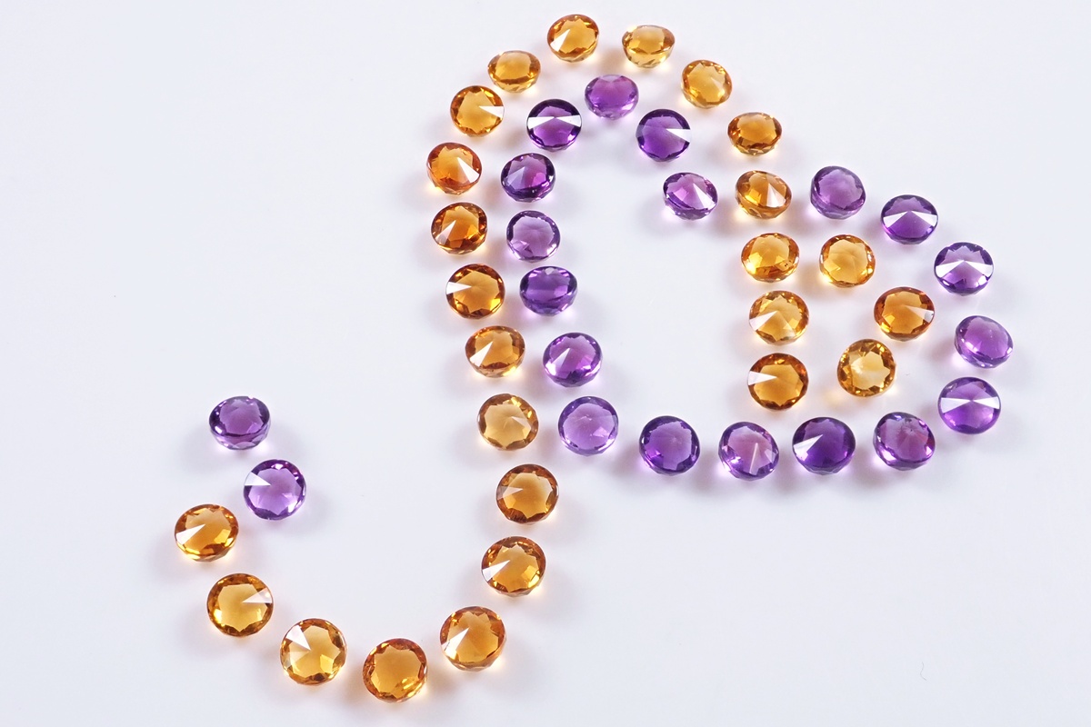 アメジスト　アメシスト　シトリン　ルース