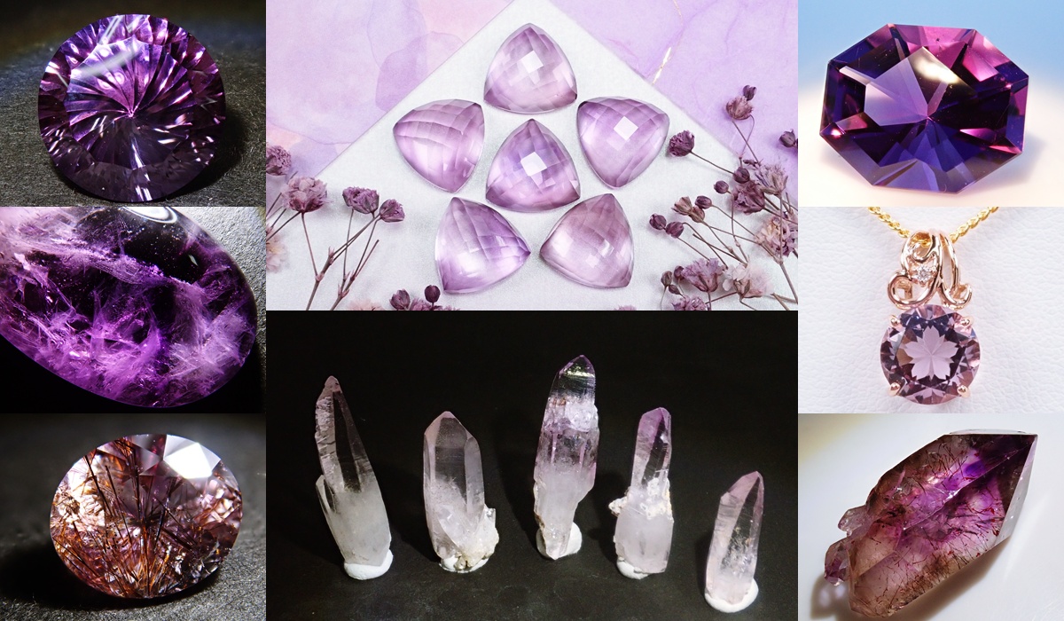 アメジスト　アメシスト　ルース　ジュエリー　原石