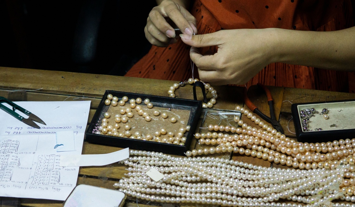 真珠の糸組み2