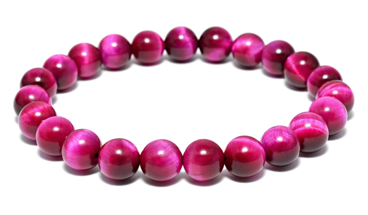 ピンクタイガーアイ　ブレスレット