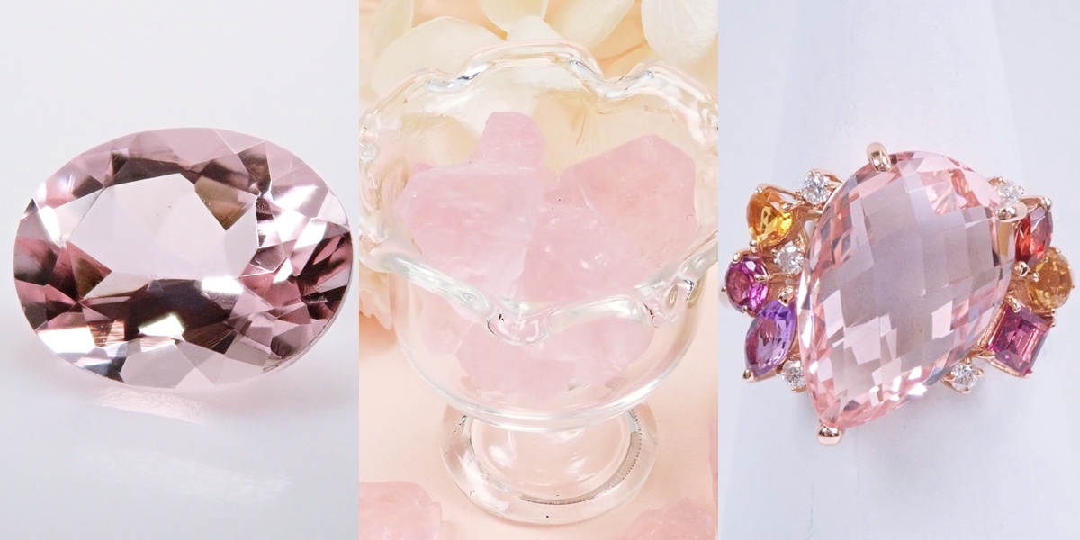 モルガナイト　ルース　原石　ジュエリー　指輪